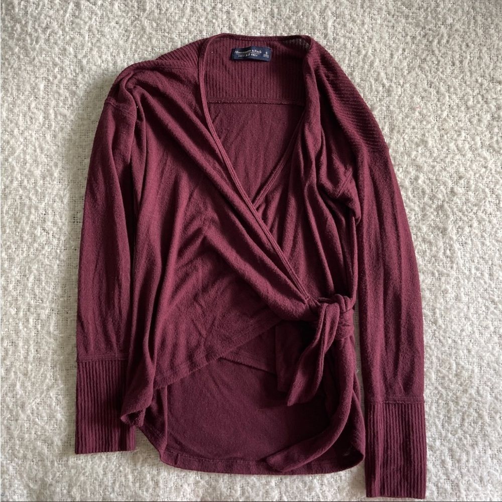 Abercrombie faux‎ wrap sweater small